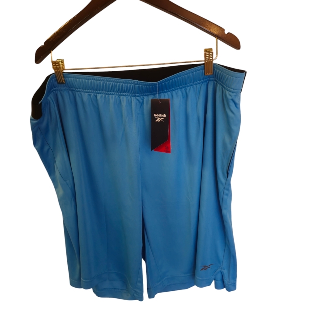 NWT Reebok Men's Knit Short Training Elastic Waist Pants Blue Size 2XL